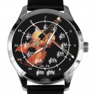 CLASSIC VIOLIN ART CIRCLE OF FIFTHS MUSIC NOTATON SCALE SOLID BRASS WRIST WATCH