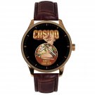 LAS VEGAS SEXY PINUP ART ROULETTE POKER GAMBLING CASINO ART SOLID BRASS WATCH