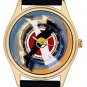 COLLECTIBLE ART WATCHES: FERNAND LEGER SYMBOLIC CROSSED LEGS SOLID BRASS WATCH