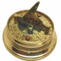 MULTI-FUNCTION POCKET WATCH STYLE BRASS SUNDIAL COMPASS w WORLD TIME CALCULATOR