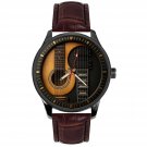 GUITAR ROCK ART CLASSY ELECTRIC GUITAR YIN-YANG ART SOLID BRASS COLLECTORS WATCH