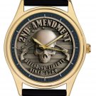SECOND AMENDMENT RIGHT TO OWN FIREARMS FREEDOM TO CHOOSE SKULL ART WRIST WATCH SECOND AMENDMENT RIGHT TO OWN FIREARMS FREEDOM TO CHOOSE SKULL ART WRIST WATCH