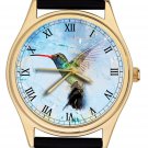 BEAUTIFUL HUMMINGBIRD GOUACHE ART 40 mm SOLID BRASS WRIST WATCH HUMMING BIRD BEAUTIFUL HUMMINGBIRD GOUACHE ART 40 mm SOLID BRASS WRIST WATCH HUMMING BIRD