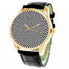 SELF HYPNOSIS SHINY METAL DIAL MAKE YOURSELF DIZZY 40mm SOLID BRASS WRIST WATCH