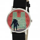 GOTHIC HUNCHBACK OF NOTRE DAME WRIST WATCH ORIGINAL LITHOGRAPH VICTOR HUGO DIAL