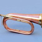 HEAVY 500 gm BOY SCOUT COPPER BUGLE w 4 CORDS: RED, BLUE, GREEN, MULTI-COLORED HEAVY 500 gm BOY SCOUT COPPER BUGLE w 4 CORDS: RED, BLUE, GREEN, MULTI-COLORED