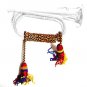 HEAVY 500 gm BOY SCOUT COPPER BUGLE w 4 CORDS: RED, BLUE, GREEN, MULTI-COLORED