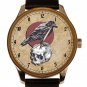 RAVEN WITH SKULL, VINTAGE SYYMBOLIC ART SOLID BRASS COLLECTIBLE GOTHIC WATCH