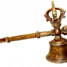 RARE VINTAGE HEAVY BRONZE TIBETAN DORJI DORZI AXE BELL VAJRA RELIGIOUS ARTEFACT RARE VINTAGE HEAVY BRONZE TIBETAN DORJI DORZI AXE BELL VAJRA RELIGIOUS ARTEFACT