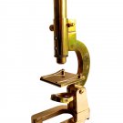 MICROSCOPE VINTAGE STYLE DESKTOP 17cm MAGNIFIER IN SOLID BRASS 16x MAGNIFICATION