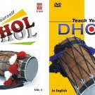TEACH YOURSELF DHOL, VOLUME 1 & 2, RARE TRAINING DVD SET, NEW, INDIAN DHOL DRUM TEACH YOURSELF DHOL, VOLUME 1 & 2, RARE TRAINING DVD SET, NEW, INDIAN DHOL DRUM