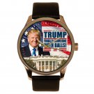 DONALD TRUMP PRESIDENTIAL ELECTION CAMPAIGN ART SILVERED SOLID BRASS MEN'S WATCH DONALD TRUMP PRESIDENTIAL ELECTION CAMPAIGN ART SILVERED SOLID BRASS MEN'S WATCH