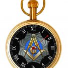 VINTAGE FREEMASONRY ILLUMINATI "G" SYMBOLIC DIVIDER ART SOLID BRASS POCKET WATCH