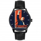 MINIMALIST PRESIDENT DONALD TRUMP FIGHT POSTER ART SOLID BRASS COLLECTIBLE WATCH