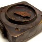 RARE SQUARE SHAPE SURVEYOR TRANSIT COMPASS 3" IN SOLID ANTIQUATED HEAVY BRASS