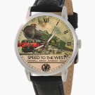 CLASSIC RAILWAY ENTHUSIAST STEAM ENGINE ART CORNWALL EXPRESS POSTER WRIST WATCH
