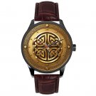 CELTIC CROSS GOLDEN METALLIC DIAL LARGE 44mm SOLID BRASS COLLECTIBLE DRESS WATCH CELTIC CROSS GOLDEN METALLIC DIAL LARGE 44mm SOLID BRASS COLLECTIBLE DRESS WATCH