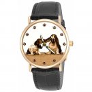 Vintage Basset Hound Charming Dog Lover Art Solid Brass Unisex Collectible Watch Vintage Basset Hound Charming Dog Lover Art Solid Brass Unisex Collectible Watch