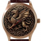 Excalibur King Arthur Dragon Art Bronze Dial Solid Brass Collectible 44mm Watch Excalibur King Arthur Dragon Art Bronze Dial Solid Brass Collectible 44mm Watch
