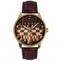 Chequered Chess Board with Staunton Pieces 44mm Eye-Catching Solid Brass Watch