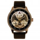Masonic 32nd Degree Downward Wing Southern States Solid Brass Eagle Watch