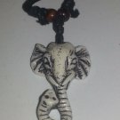 Elephant Pendant Necklace White Elephant Carved Style Amulet Pendant