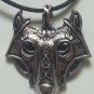 Viking Wolf Head Silver Pendant/Necklace Nordic Fenrir (Stainless Steel)