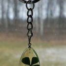 Real Four Leaf Clover Key Chain Key Ring 4 Leaf Clover Shamrock Irish