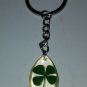 Real Four Leaf Clover Key Chain Key Ring 4 Leaf Clover Shamrock Irish