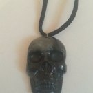 Skull Pendant Necklace Handcarved Dushan Jade #84 Goth Metal Punk Biker