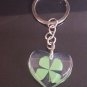 Four Leaf Clover Heart Keychain Keyring 4 Leaf Clover Shamrock