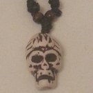 Skull Pendant Necklace Tribal Style Yak Bone Powder