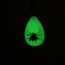 REAL Spider Pendant Necklace Spiny Backed Orbweaver Glows in the Dark!