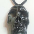 Skull Pendant/Necklace Handcarved Dushan Jade #69 Goth Metal Punk Biker