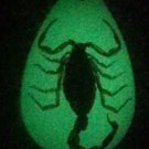 Real Gold Scorpion Pendant Necklace Gold Scorpion in Glow in the Dark Drop Resin