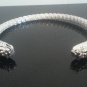 Silver Dragon Bangle Open Cuff Bracelet