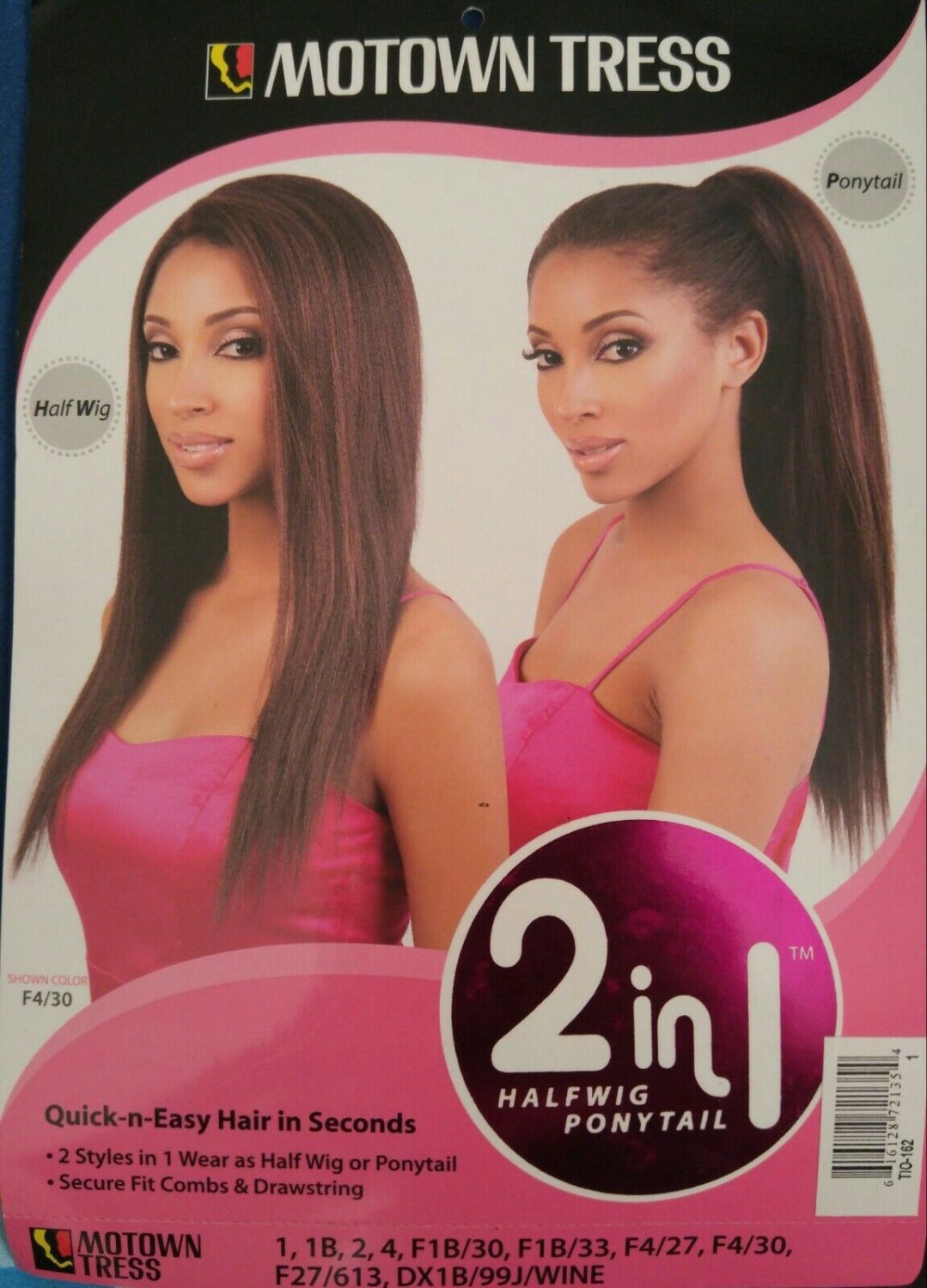 Drawstring Half Synthetic Wig #1