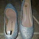 Silver Blinged Out Wedges- PROM- WEDDING SHOES