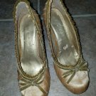 Elle Golden Satin-Like Heels