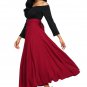 Retro High Waist Pleated Belted Maxi Skirt