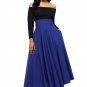 Retro High Waist Pleated Belted Maxi Skirt