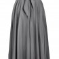 Retro High Waist Pleated Belted Maxi Skirt