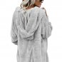 Soft Fleece Hooded Open Front Coat