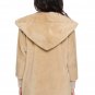 Soft Fleece Hooded Open Front Coat