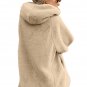 Zip Down Hooded Fluffy Coat