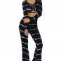 Tie Dye Print Sexy Two Piece Pant Set