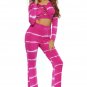 Tie Dye Print Sexy Two Piece Pant Set