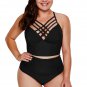 Strappy Neck Detail High Waist Swimsuit