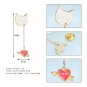 Cartoon Cat Keychain Love Key Ring Girls Bag Jewelry Pendant
