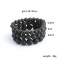 3pcs Volcanic Lava Stone Bracelet Retro Fashion Bead Men Women Jewelry Gift